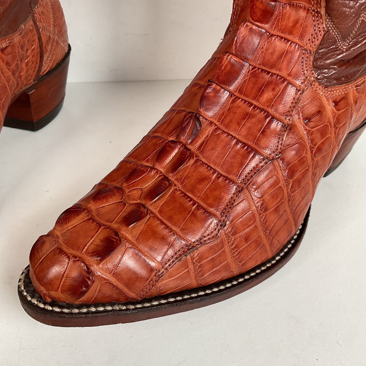 Alberta Boot Company | Alligator Cowboy Boots | Tail Cut | Men’s 9 EE
