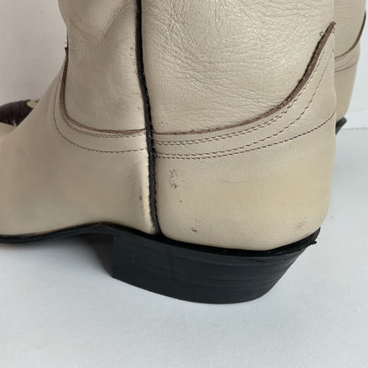 Vintage 1960s Cowtown Lizard Wingtip Cowboy Boots Men’s 8.5 A | Women’s 10