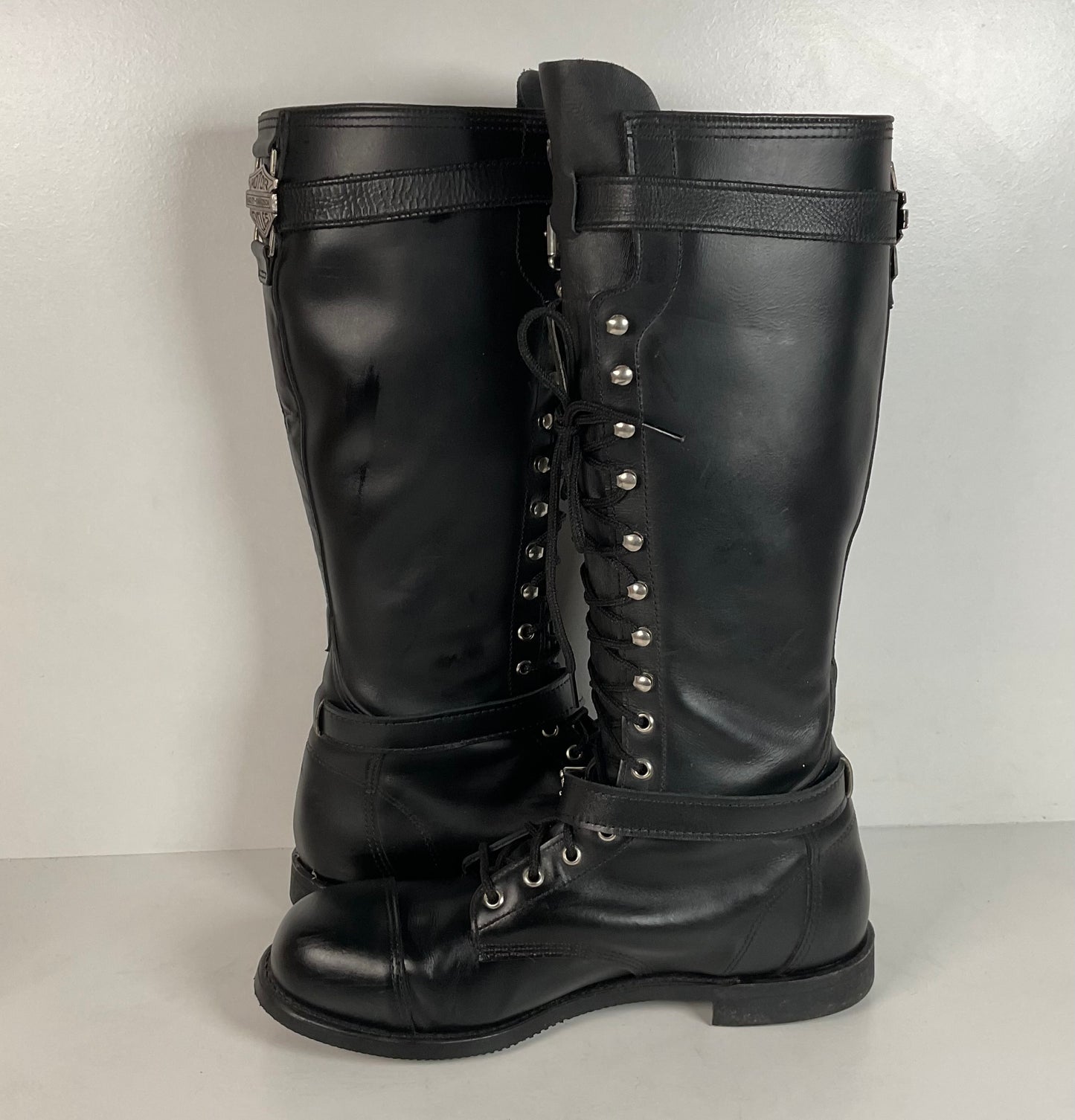 Vintage Harley Davidson Lace Up Tall Boots | Motorcycle | USA Made | Men’s 11.5