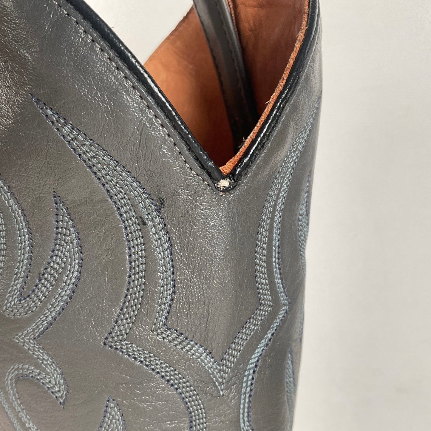 Vintage J. Chisholm Bullhide Cowboy Boots | USA Made | Grey | Men’s 8.5 D