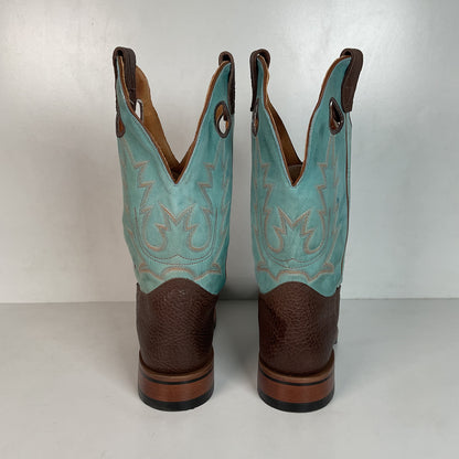 Boulet Turquoise Buckaroo Cowgirl Boots 9.5 C Vibram Sole