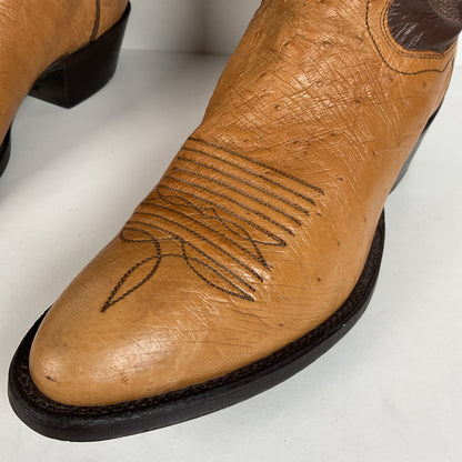 Vintage Panhandle Slim Smooth Ostrich Cowboy Boots | Exotic | Men’s 8 D