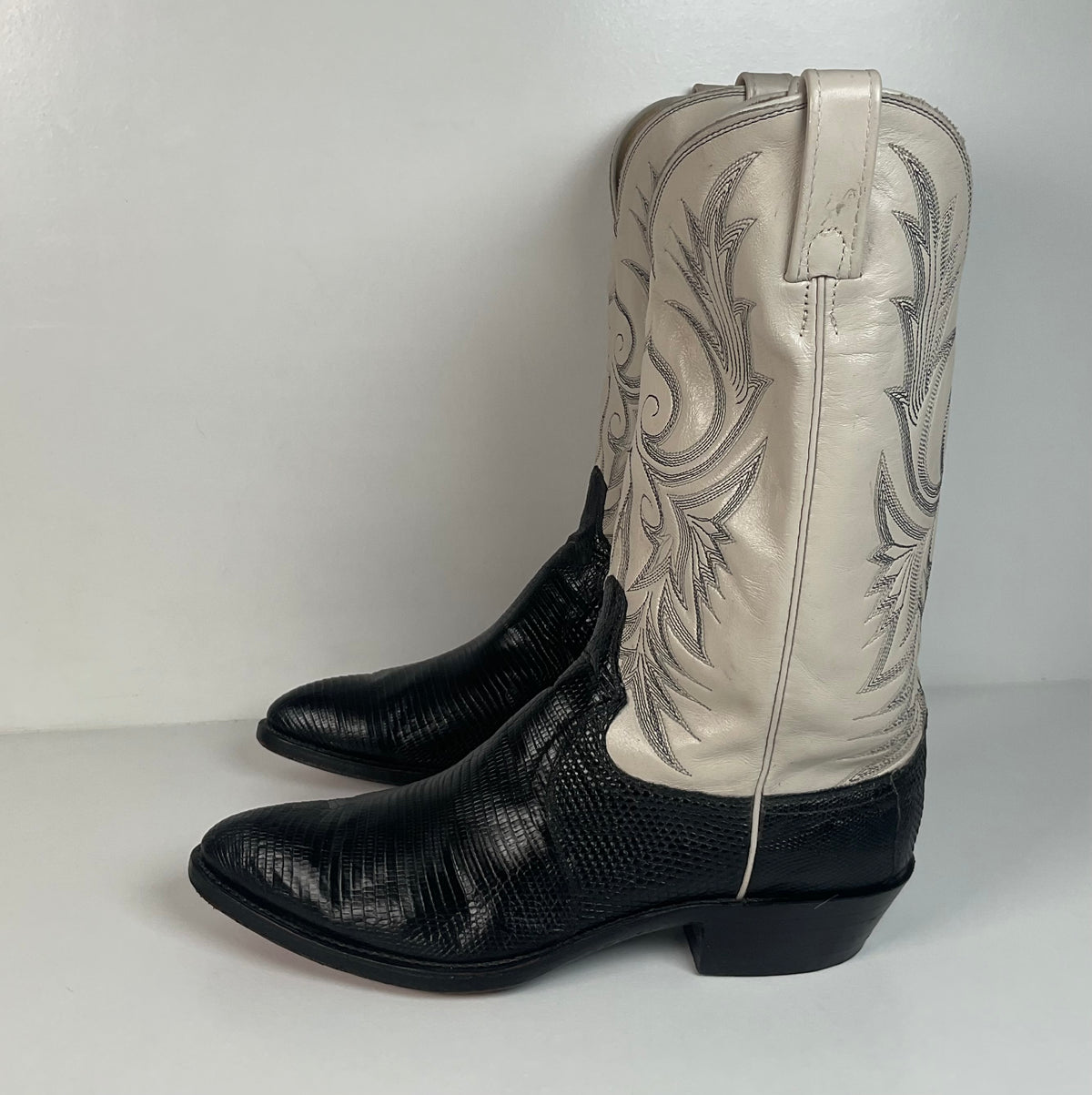 Vintage Dan Post Teju Lizard Cowboy Boots | USA Made | Men’s 10 D