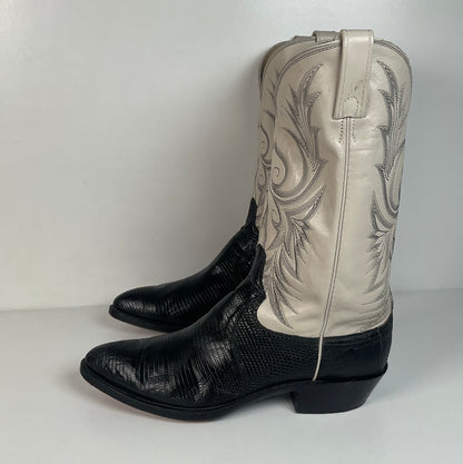 Vintage Dan Post Teju Lizard Cowboy Boots | USA Made | Men’s 10 D
