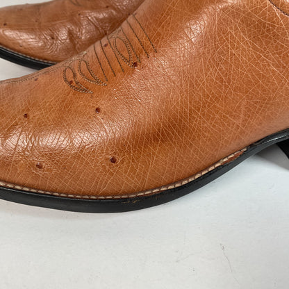 Rios Of Mercedes Smooth Ostrich Cowboy Boots 13 B Exotic USA Made