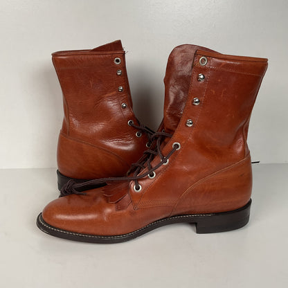 Vintage Justin Kiltie Packer Boots | USA Made | Lacer | Women’s 8.5 B