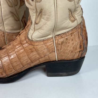 Cuadra Butterfly Cowgirl Boots | Caiman Tail | Tooled Inlays | Women’s 6.5