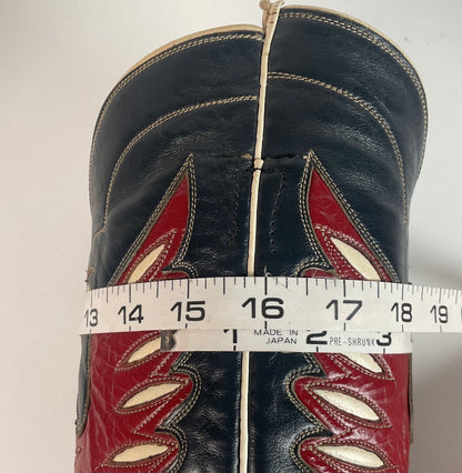 Vintage Tony Lama Bicentennial Thunderbird Cowboy Boots 10 D Gold Label 1776 Walrus Wingtip