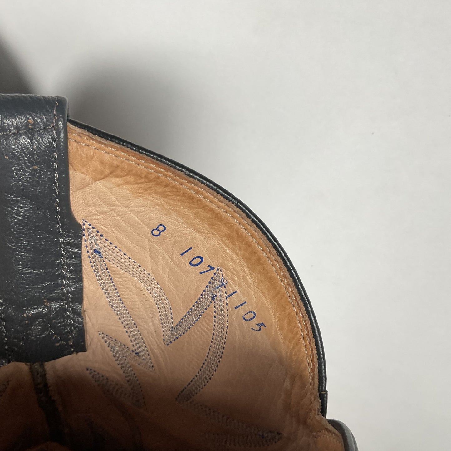 Vintage Exotic Cowboy Boots | Pre Ban | Grey | Wide | Men’s 10