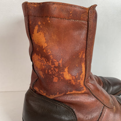 Vintage 1970s Hondaline Boots 9.5 Thrashed Moto Zip