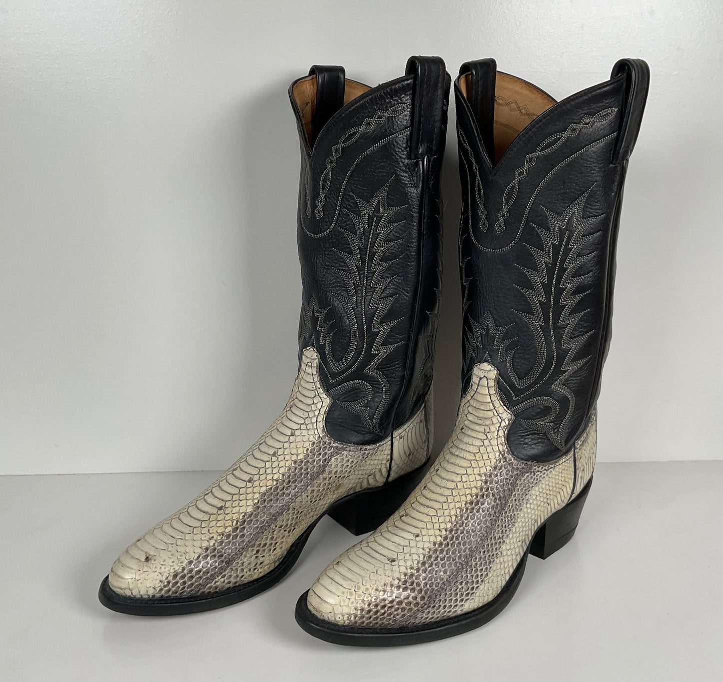 Vintage Tony Lama Water Snake Cowboy Boots | Snakeskin | Men’s 8.5 D