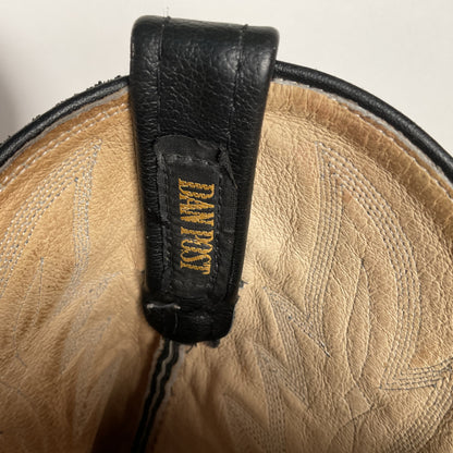 Vintage Dan Post Buck Skin Cowboy Boots | Classic Black | Men’s 10 D