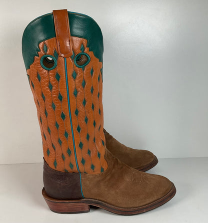 Olathe Buckaroo Cowboy Boots | Suede | USA Made | Men’s 14 EEE
