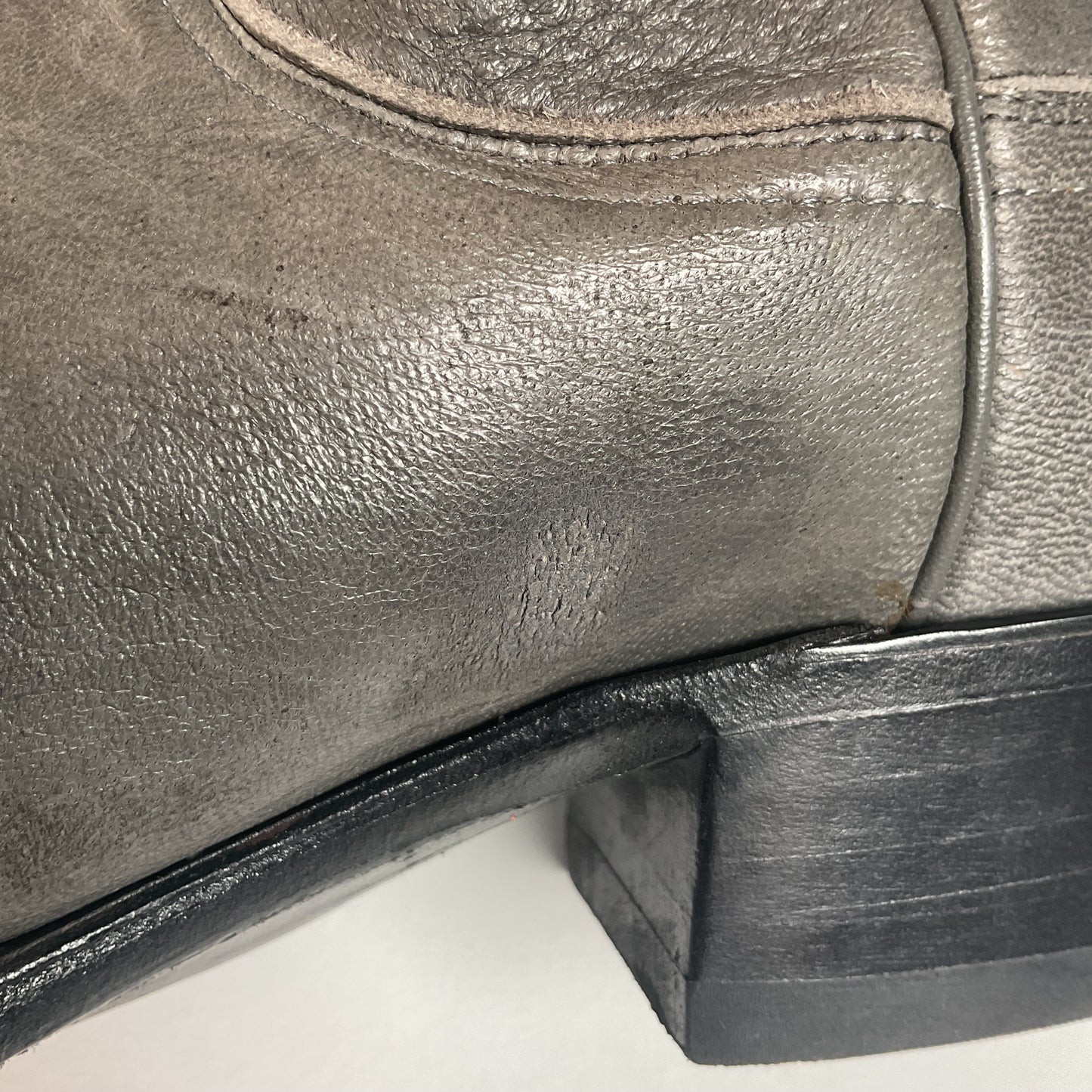 Vintage Dan Post Grey Elk Skin Cowboy Boots 10.5 D USA Made Old Label