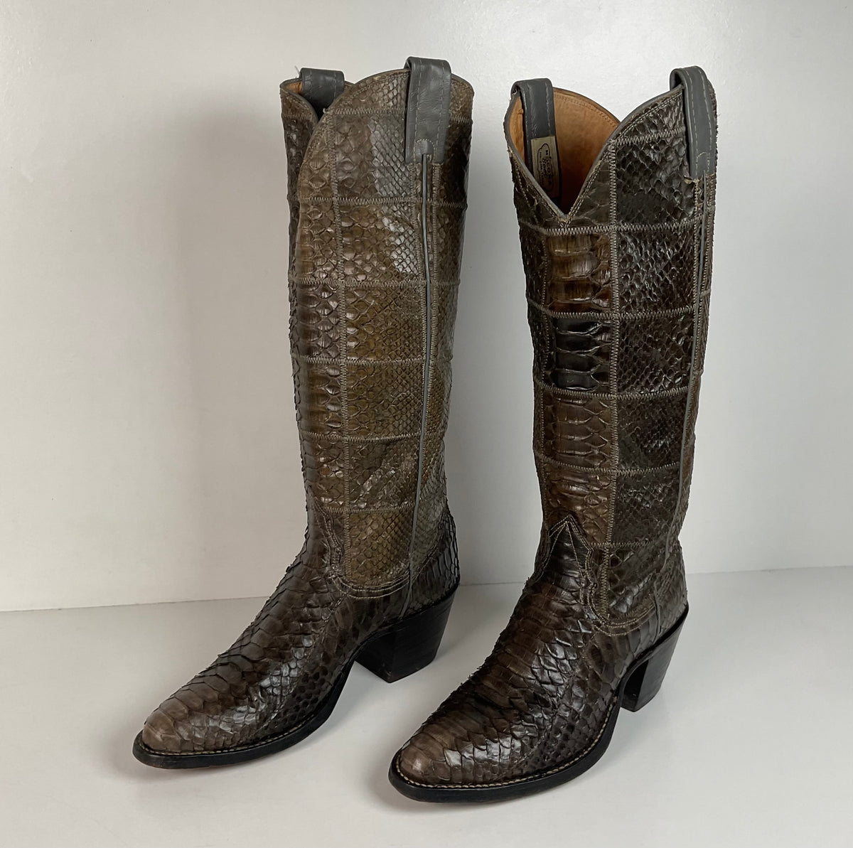 Vintage Nocona Full Python Cowgirl Boots | Snakeskin | Men’s 6 B | Women’s 7