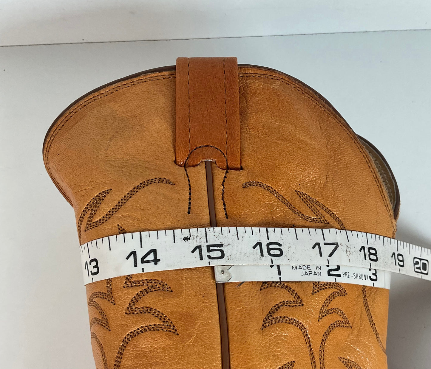 Vintage Nocona Pig Skin Cowboy Boots | Boar | Butterscotch | USA Made | 10.5 EE