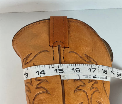 Vintage Nocona Pig Skin Cowboy Boots | Boar | Butterscotch | USA Made | 10.5 EE