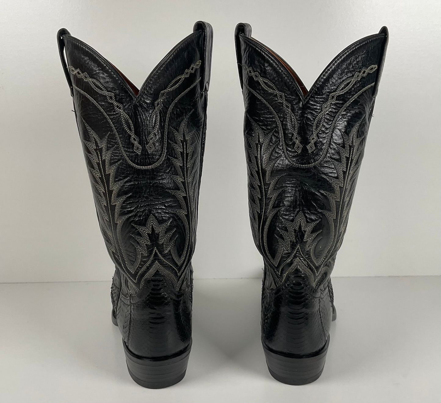 Vintage Tony Lama Cowboy Boots | Python Snakeskin | Men’s 8.5 D