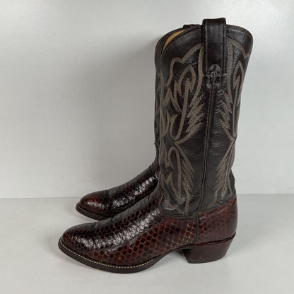 Texas Imperial Python Snakeskin Cowboy Boots | USA Made | Men’s 9.5 D
