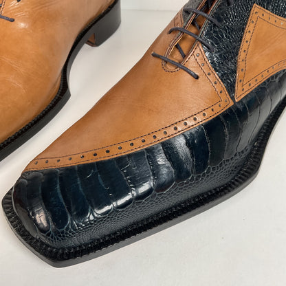 Belvedere Ostrich Leg Oxford Shoes | Split Toe | Exotic | Men’s 10 M