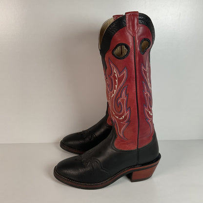 Tony Lama Bullhide Buckaroo Boots | USA Made | Collar Overlay | Men’s 9.5 EE