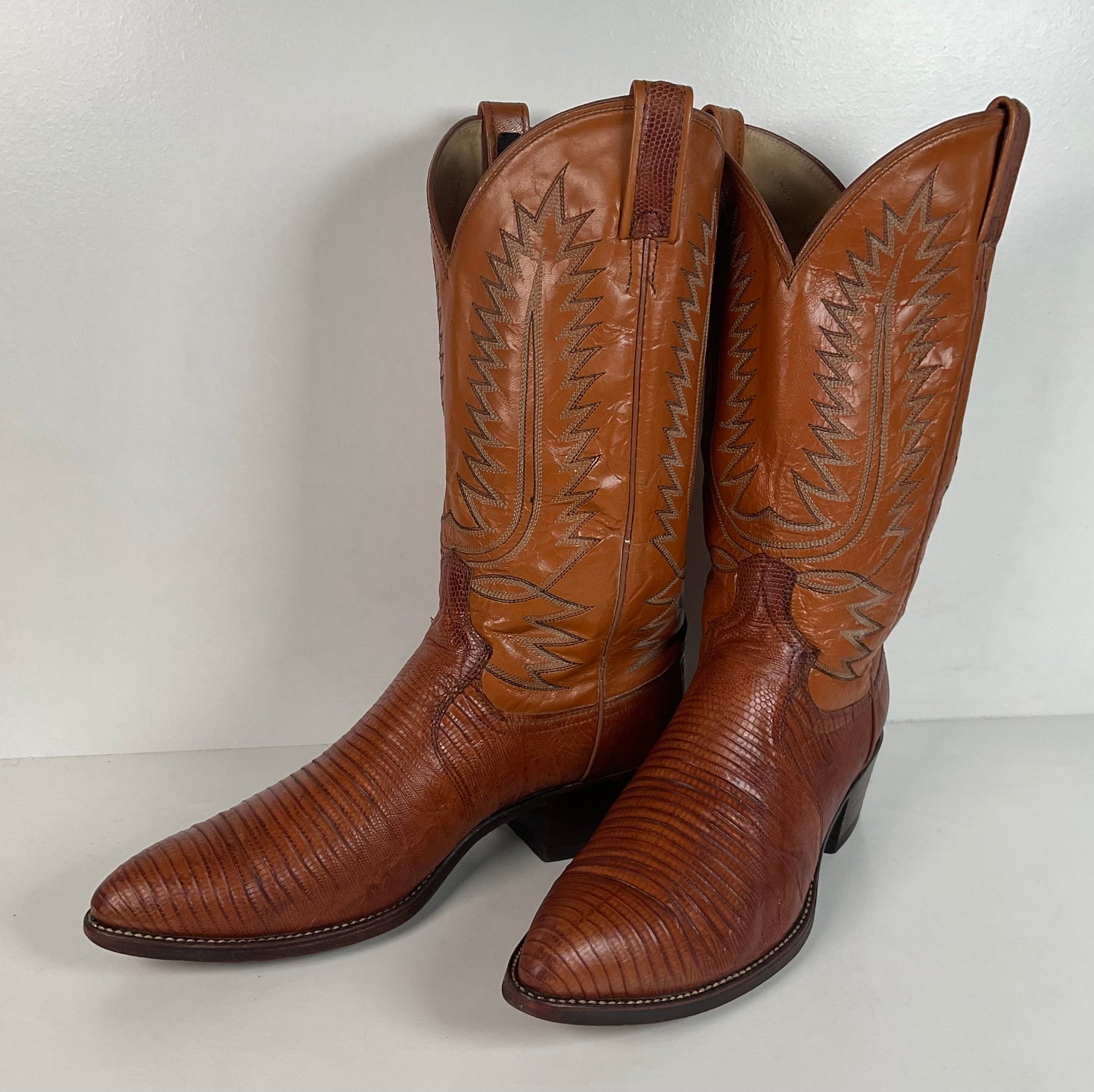 Vintage Dan Post Teju Lizard Cowboy Boots | USA Made | Men’s 10.5