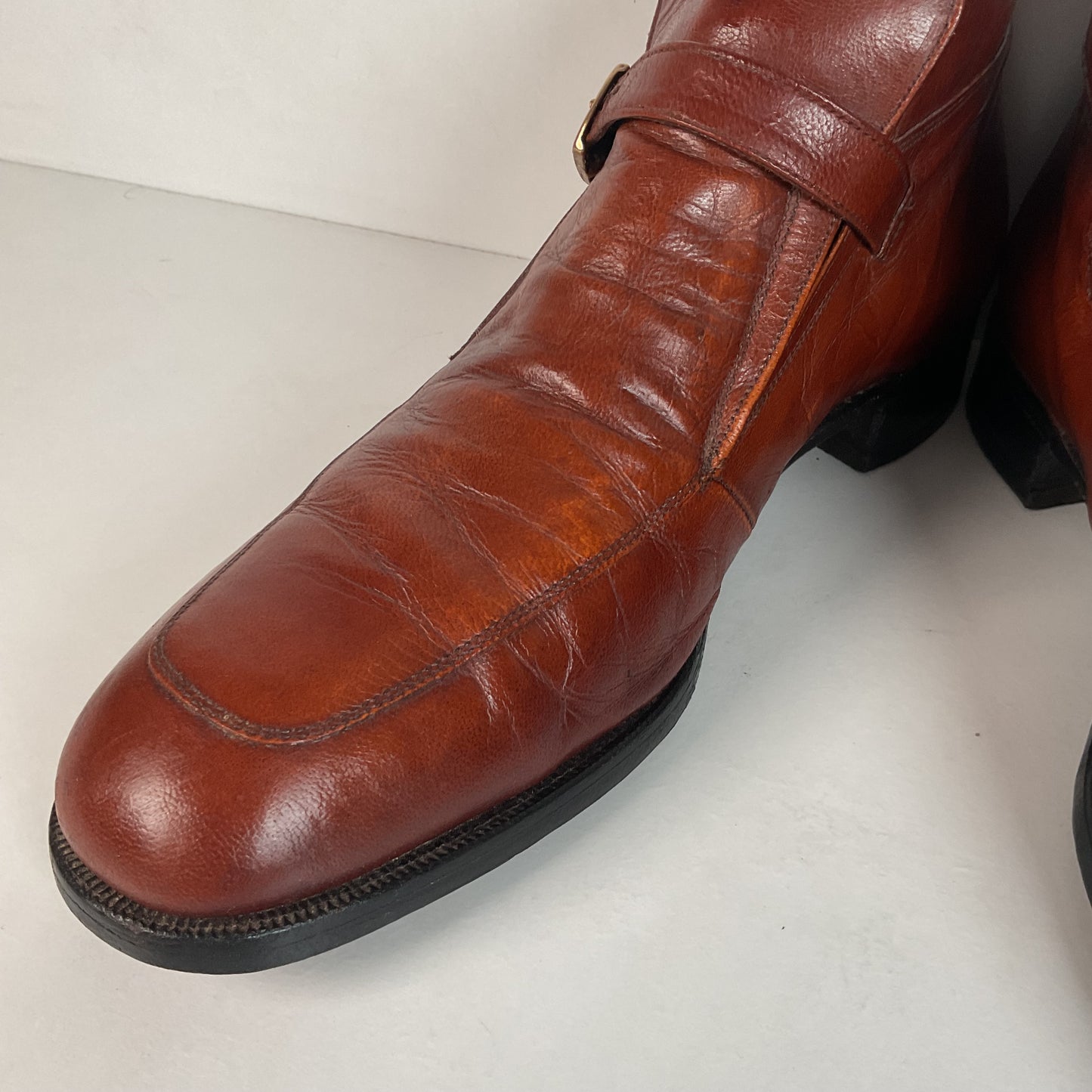 Vintage Florsheim Imperial Guardsman Chukka Boots 9.5 C 70s Monk Strap