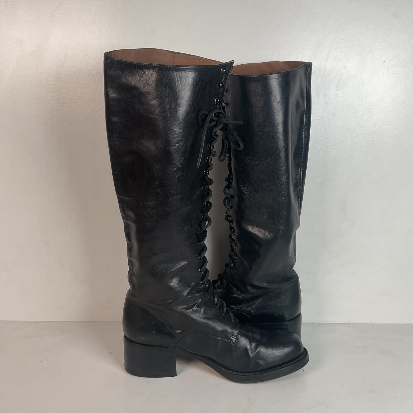 Vintage 1990s Women’s Guess Lace Up Go-Go Boots 7.5 Grunge Punk