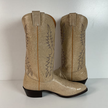 Vintage Nocona Kangaroo Cowboy Boots | USA Made | Sand | Men’s 10 D