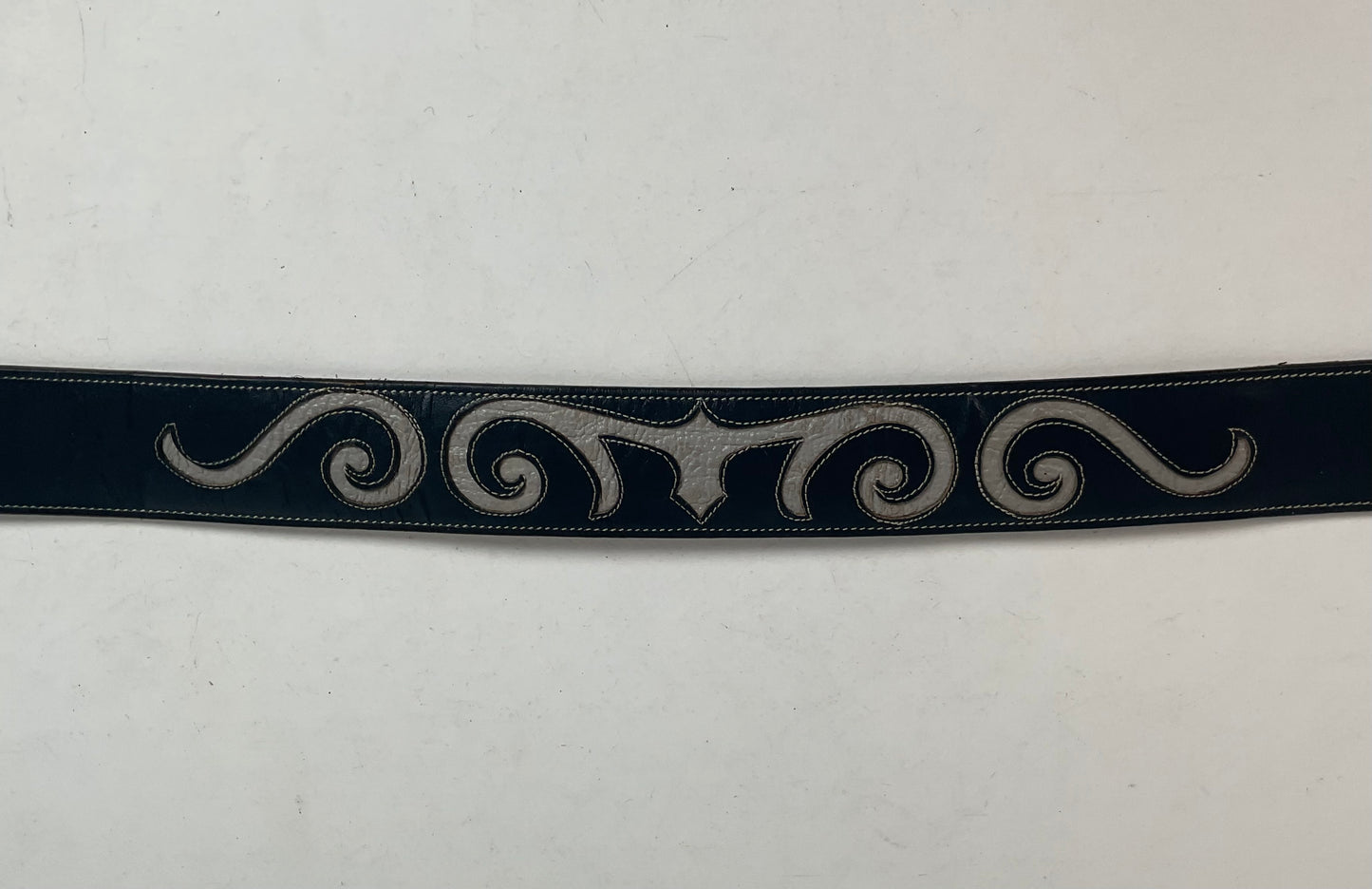 Tony Lama Antelope Skin Belt 36 Navy Blue Exotic USA Made