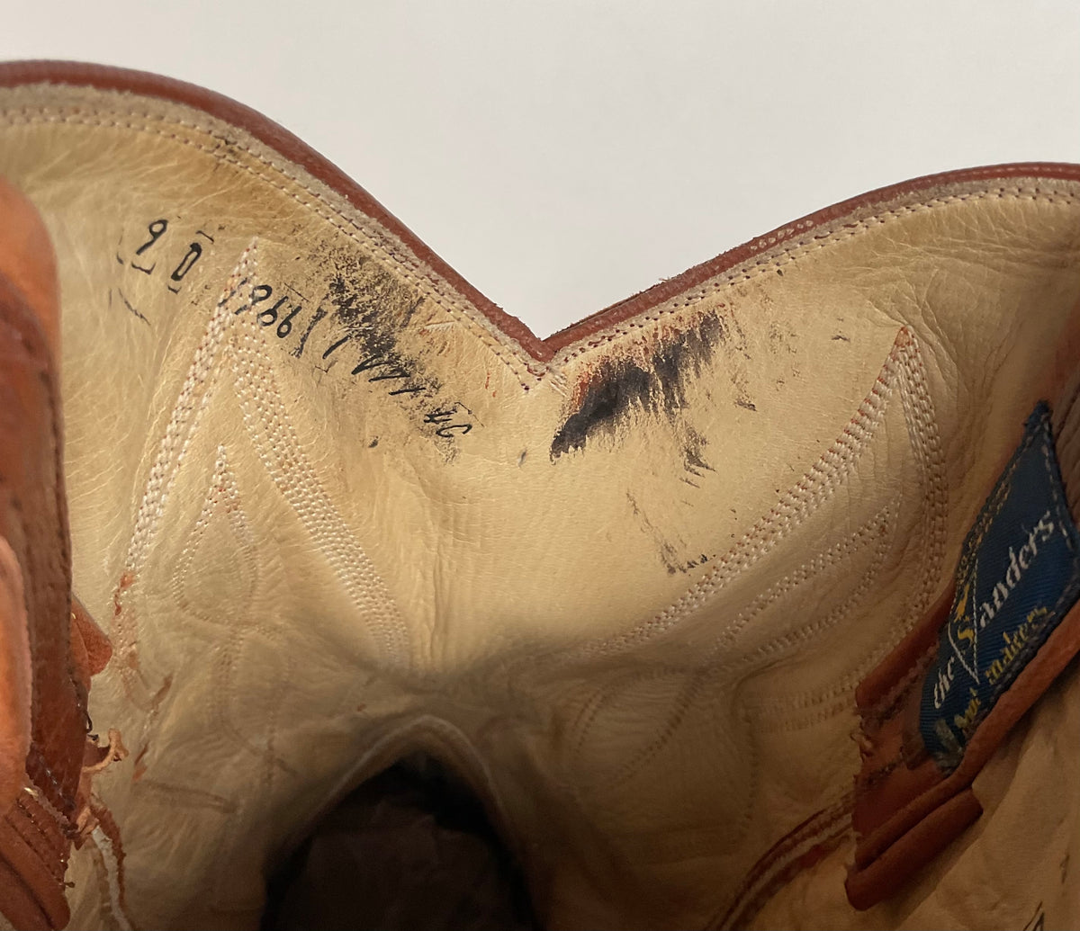 Vintage Sanders Shark Skin Cowboy Boots | Exotic | 1970s | Men’s 9 D
