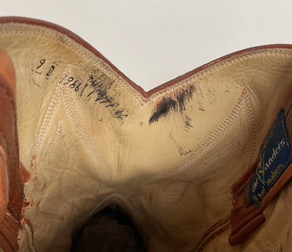 Vintage Sanders Shark Skin Cowboy Boots | Exotic | 1970s | Men’s 9 D