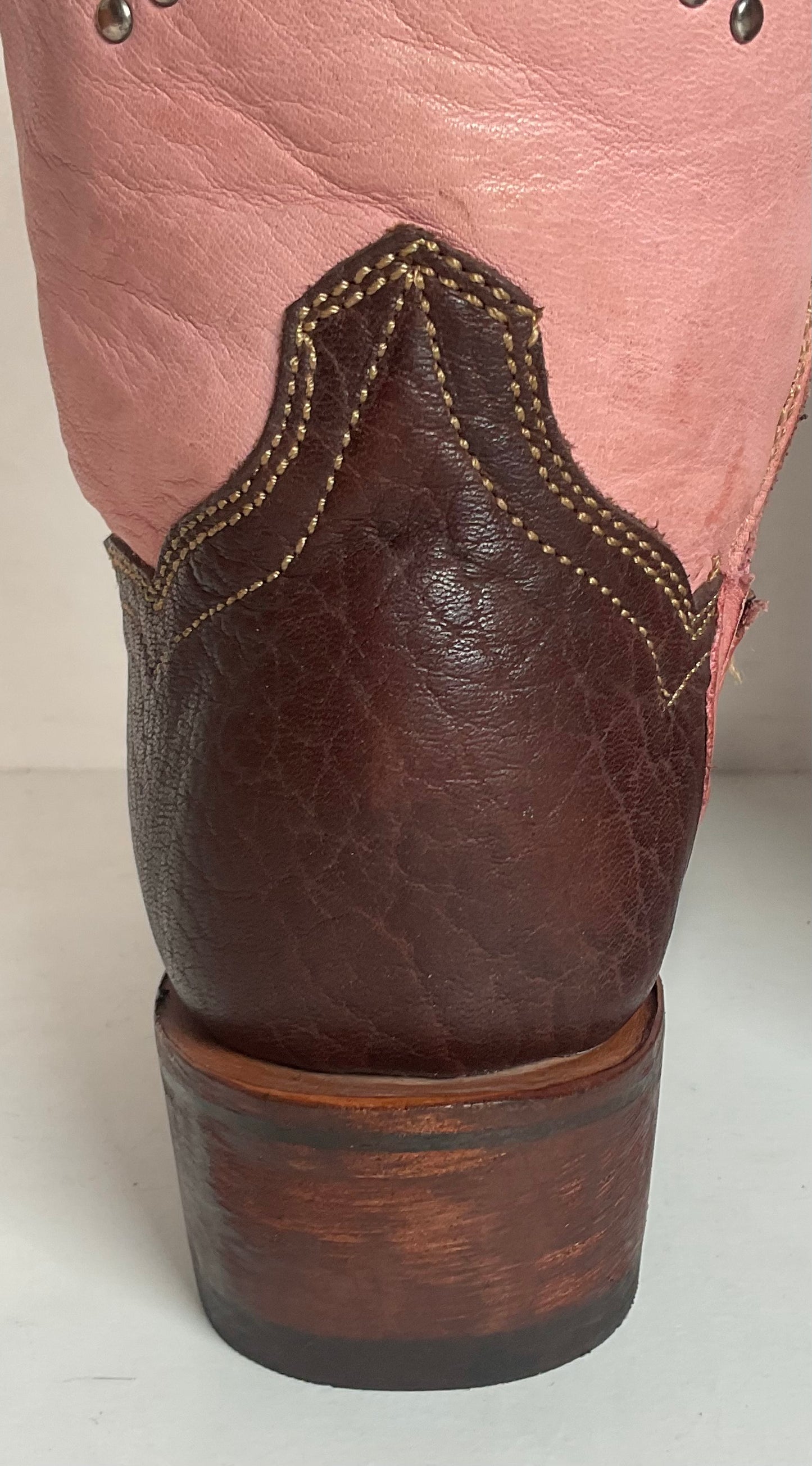 Dan Post 16” Fringe Cowgirl Boots 7.5 M Square Toe Star Inlay