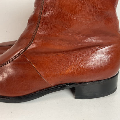 Vintage Florsheim Imperial Zipper Boots 10 D Chelsea Style
