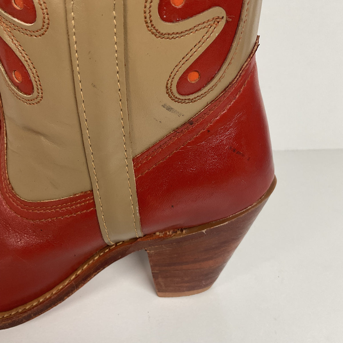 Vintage Capezio Butterfly Cowgirl Boots | Tooled Inlays | USA Made | Women’s 8 M