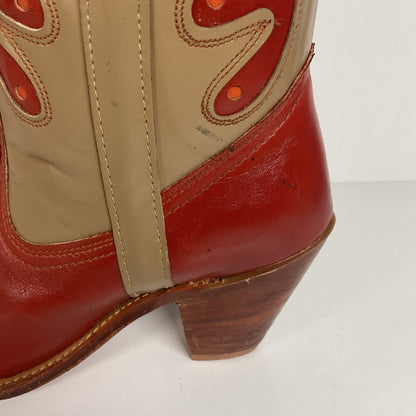 Vintage Capezio Butterfly Cowgirl Boots | Tooled Inlays | USA Made | Women’s 8 M