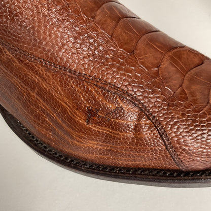 Vintage Panhandle Slim Ostrich Leg Cowboy Boots | Exotic | Brown | Men’s 8 D