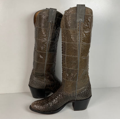Vintage Nocona Full Python Cowgirl Boots | Snakeskin | Men’s 6 B | Women’s 7