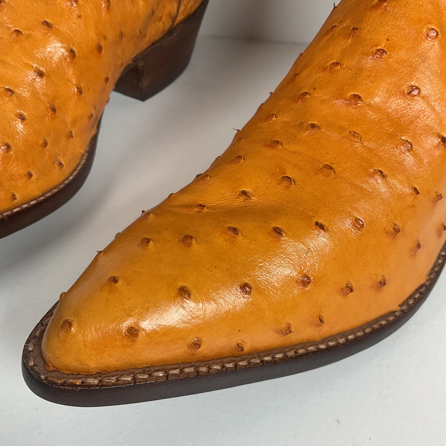 Full Quill Ostrich Cowboy Boots | Exotic | Custom | Butterscotch | Men’s 10 E