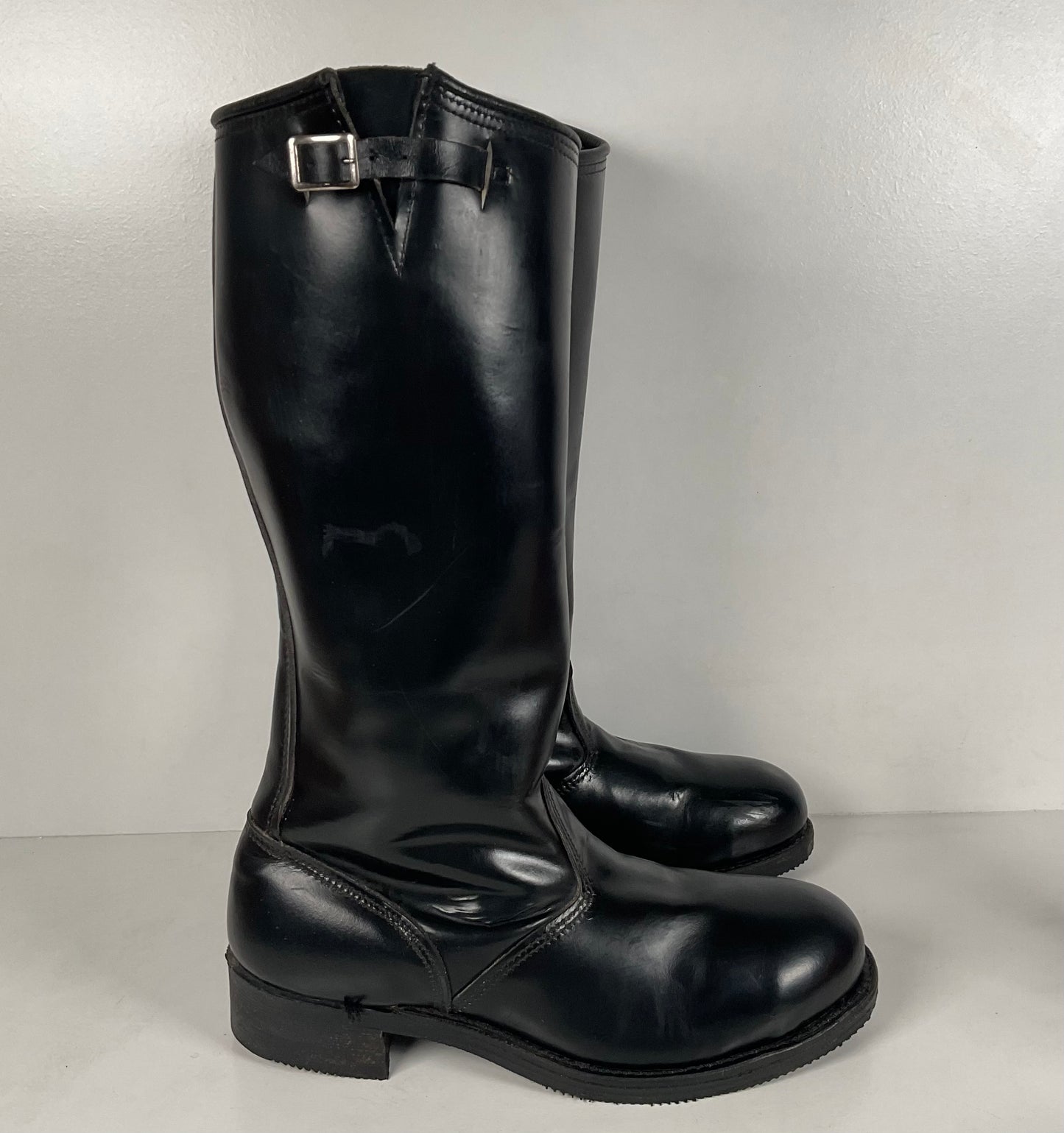 Vintage Harley Davidson Tall Patrol Boots | Glossy | Engineer | Men’s 11