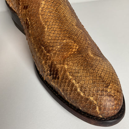 Vintage Tony Lama Boa Snake Cowboy Boots | Exotic | USA Made | Men’s 12 D