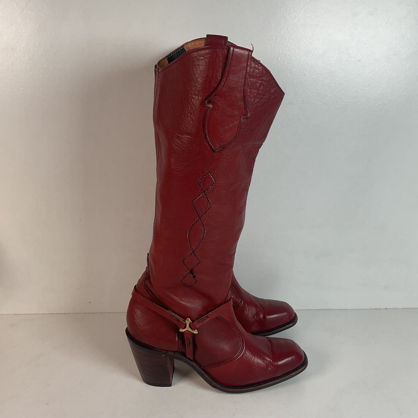 Vintage Wrangler Women’s Tall Harness Boots 7 M USA Made