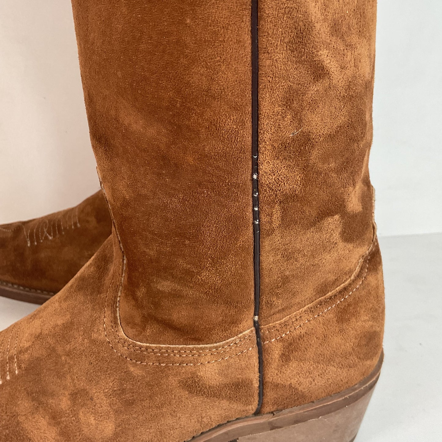 Wolverine Pigskin Suede Cowboy Boots 8.5 EE USA Made Rough Out