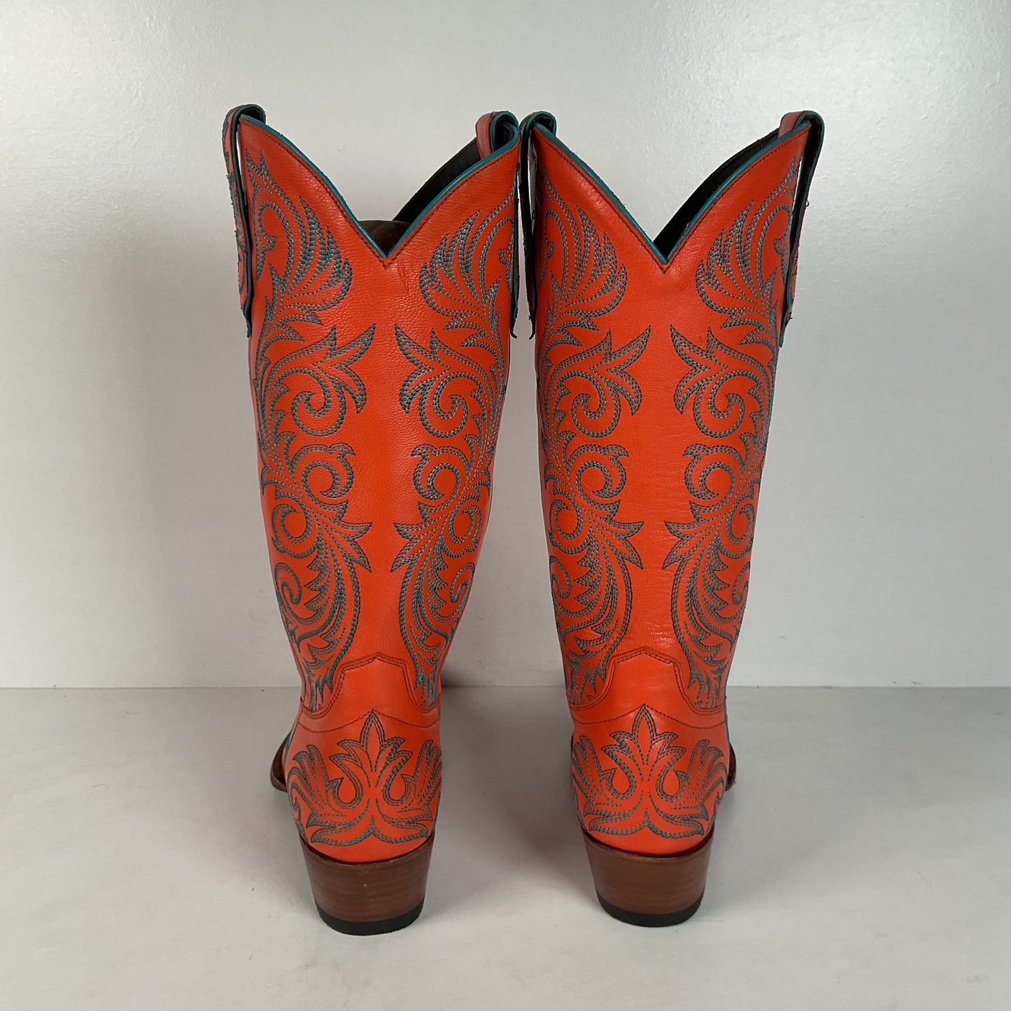 Allen’s Azulado Cowgirl Boots | Bright Orange | Women’s 7 B