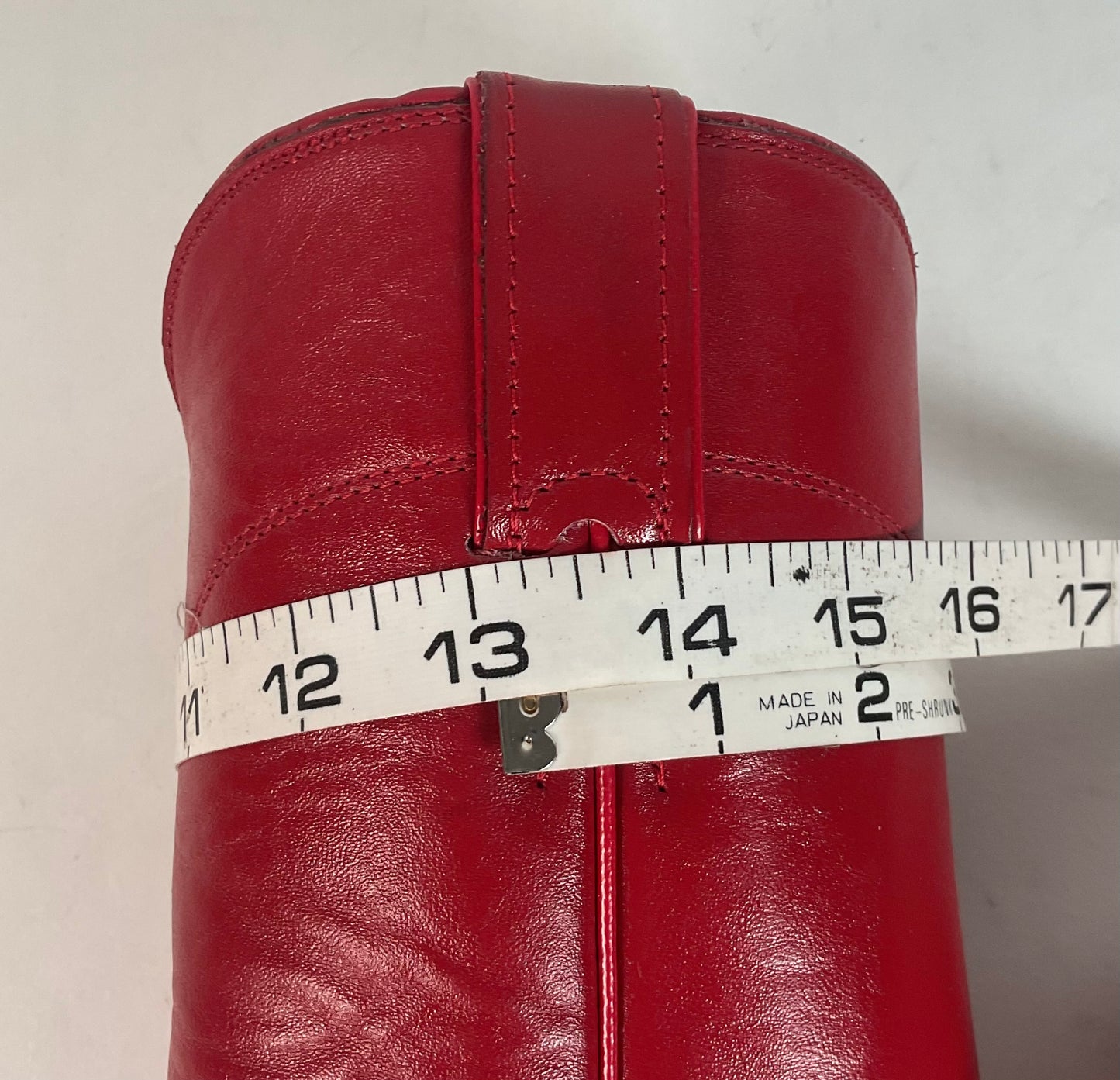 Justin Smooth Ostrich Roper Boots | Exotic | USA Made | Ruby Red | Women’s 7 B