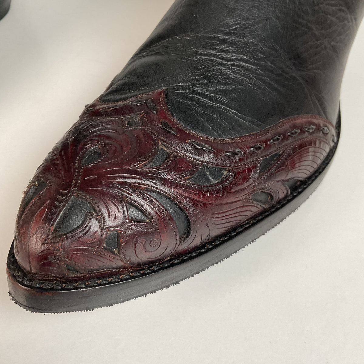 Tres Outlaws Custom Cowboy Boots | Tooled Wingtip Triad | Men’s 16 E