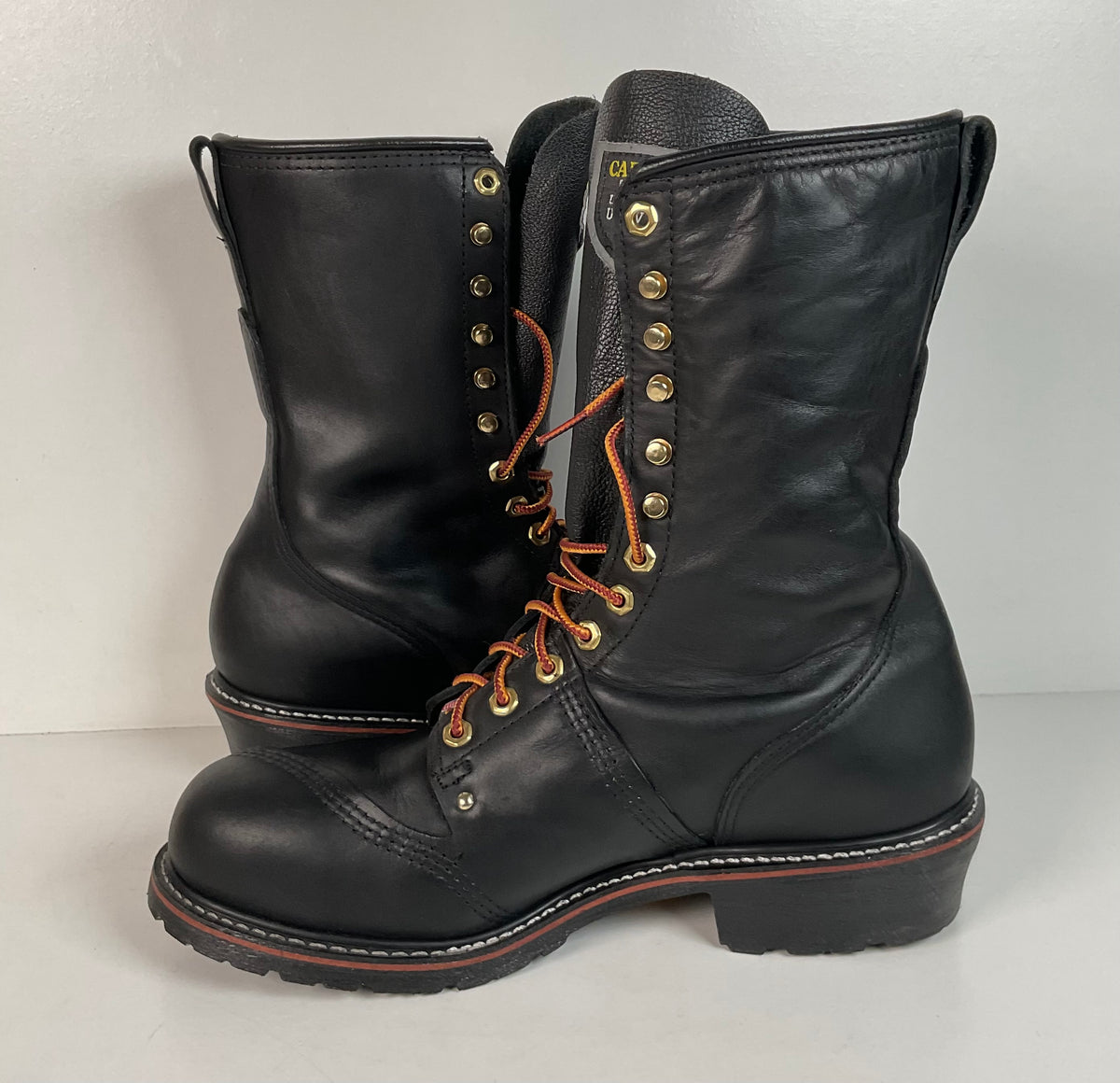 Carolina Linesman Boots | Soft Toe | Black Oil Tan | USA Made | Men’s 12 D