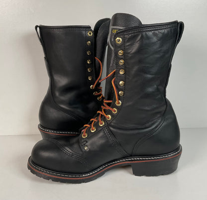 Carolina Linesman Boots | Soft Toe | Black Oil Tan | USA Made | Men’s 12 D