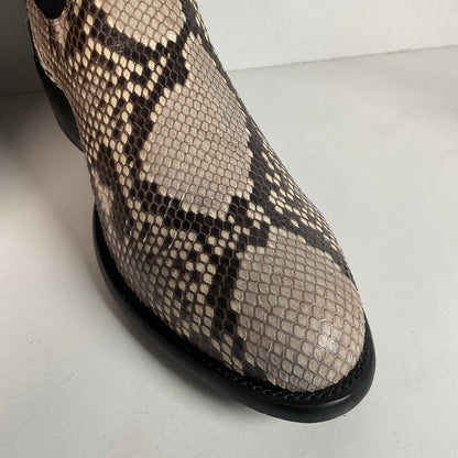 Tecovas “The Bryce” Python Cowboy Boots 12 D Belly Cut Snakeskin Original Box