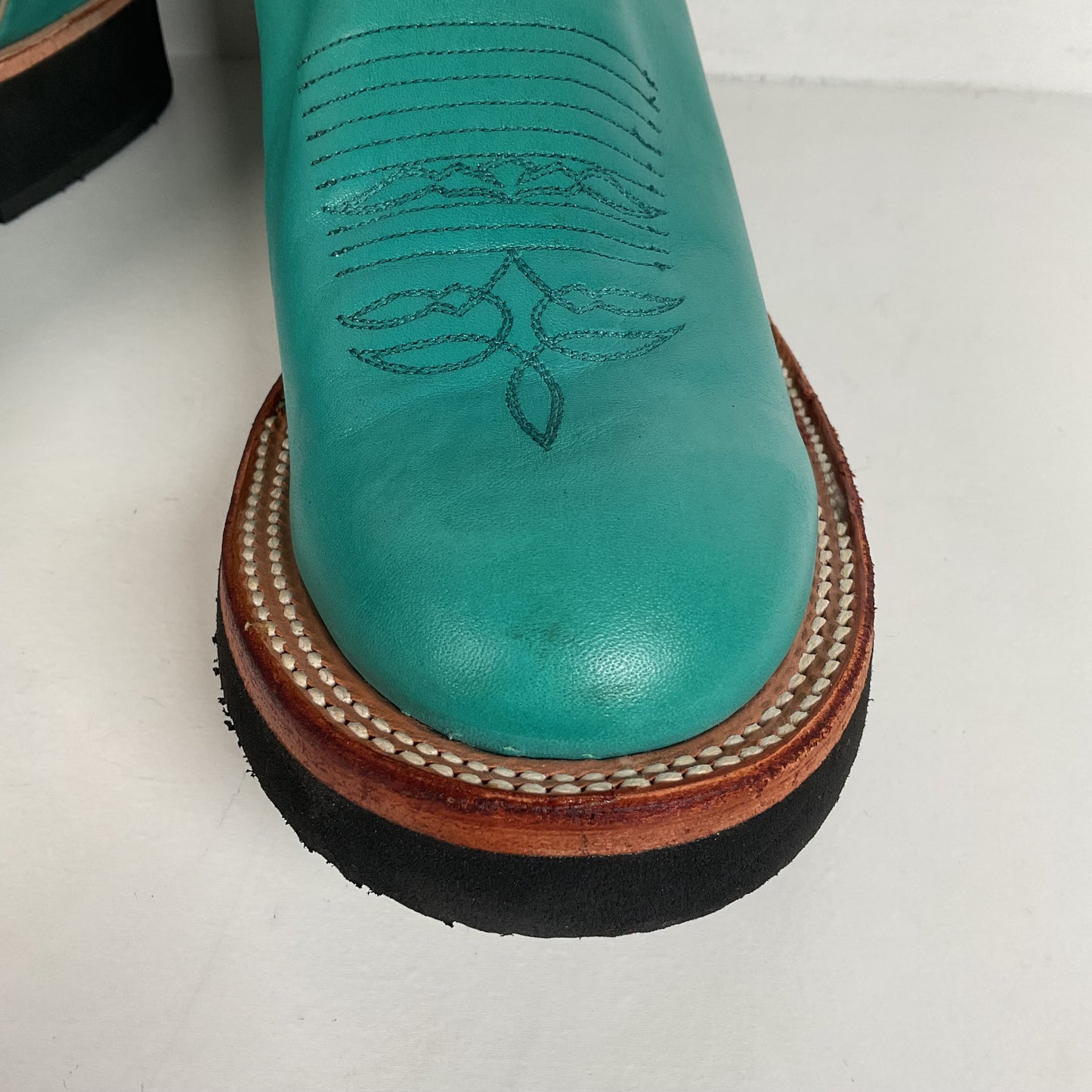 Justin Tekno Crepe Cowgirl Boots | USA Made | Turquoise | Women’s 10 B